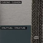 Tuinlounge met fauteuils en metalen bank Made in Italy - Prato Viadurini