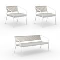 Tuinlounge met fauteuils en metalen bank Made in Italy - Prato