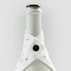 Witte of zwarte linnen lekbak met borduurwerk en kristallen 2 stuks - Salvino Viadurini