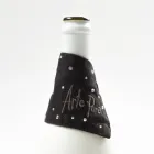 Lekbakje van wit of zwart linnen met borduurwerk en kristallen 2 stuks - Salvino Viadurini