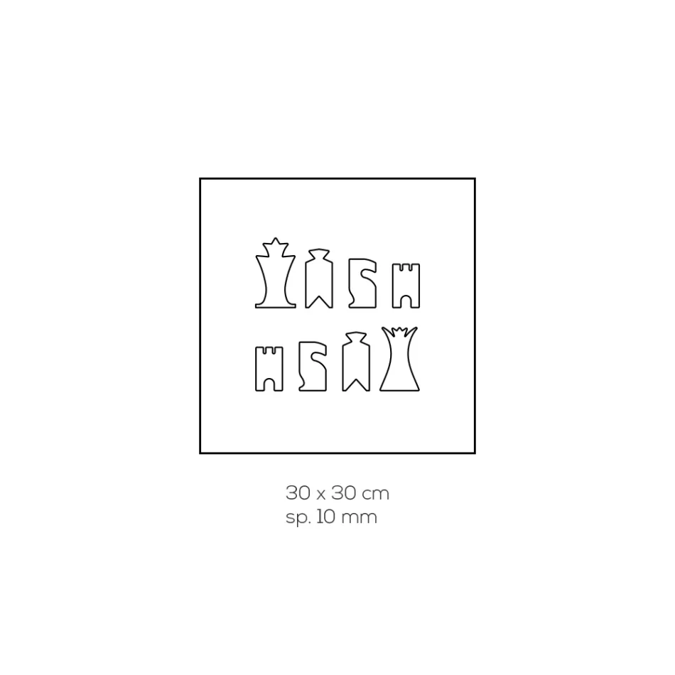 Schaakbord voor schaken en dame in acrylkristal Made in Italy - Smanto Viadurini