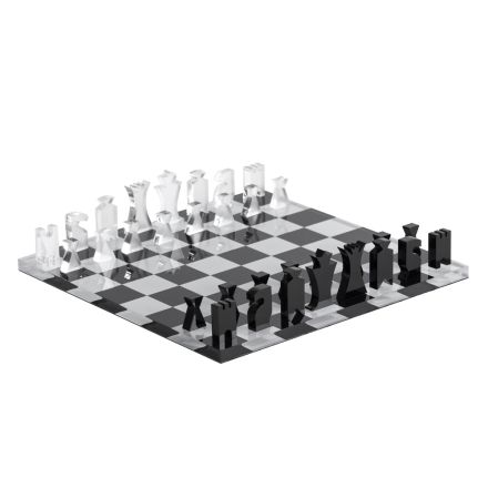 Schaakbord voor schaken en dame in acrylkristal Made in Italy - Smanto Viadurini