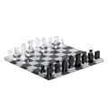 Schaakbord voor schaken en dame in acrylkristal Made in Italy - Smanto