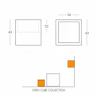 Cube lichtgevende plank Slide Open Cube modern design gemaakt in Italië Viadurini