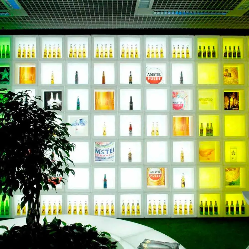 Cube lichtgevende plank Slide Open Cube modern design gemaakt in Italië Viadurini