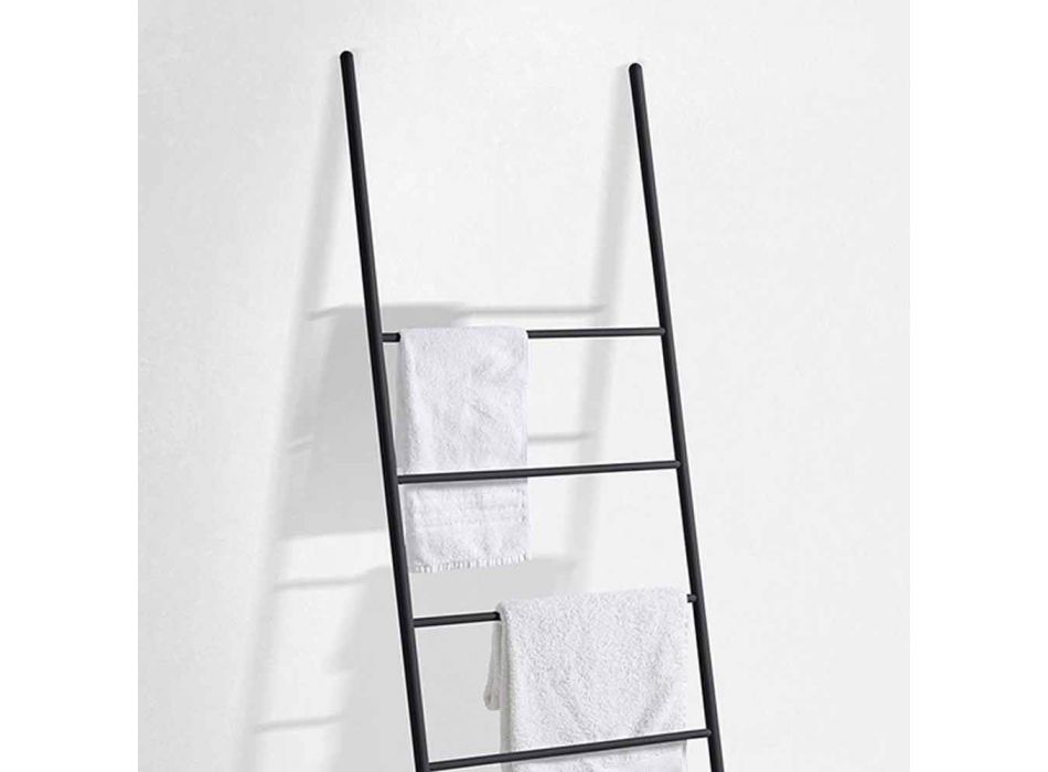 Modern design handdoekladder in wit of zwart metaal - Oppalà Viadurini