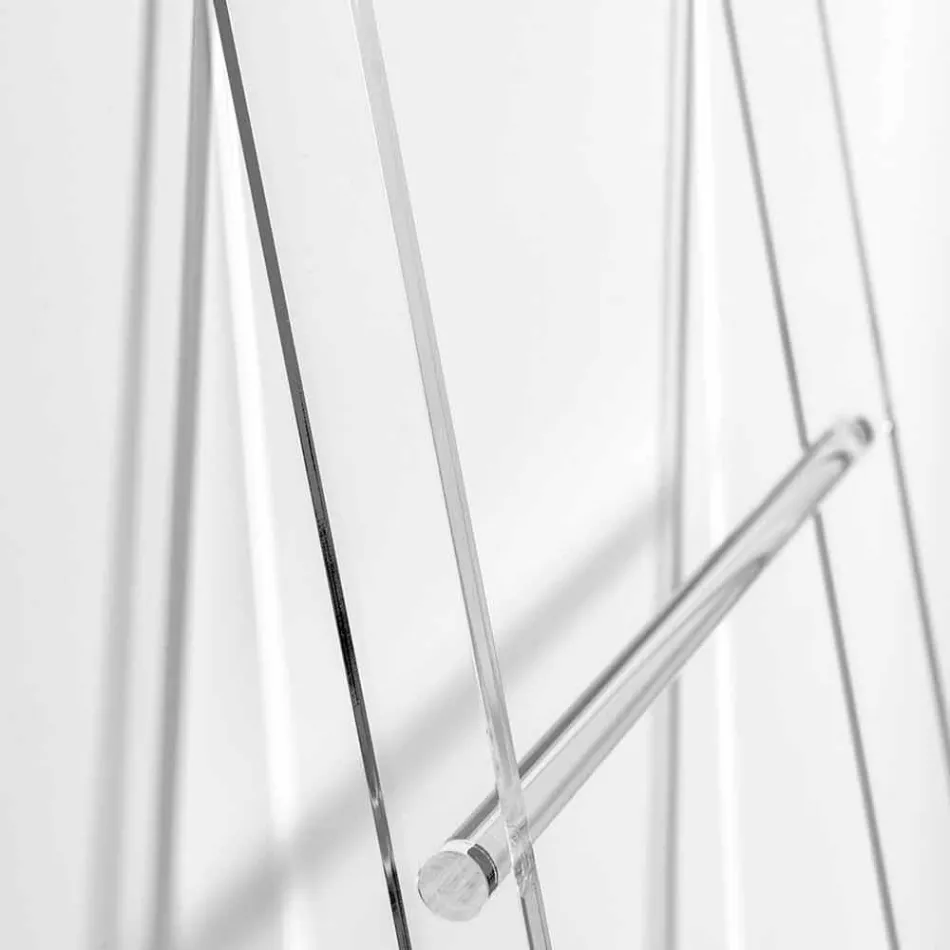 Handdoekhouder ladder in transparant plexiglas ontwerp 2 hoogtes - drogers Viadurini