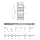 Klassiek design hydraulische handdoekwarmer in staal, gemaakt in Italië - Rome Viadurini