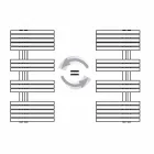 Modern design badkamerhanddoekverwarmer in staal van 386 watt - pauw Viadurini