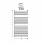Verticale Design Hydraulische Handdoekenwarmer in Staal 1013 W - Griffioen Viadurini