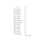 Handdoekverwarmer met elektrisch systeem in koolstofstaal - Praline Viadurini