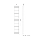 Handdoekverwarmer met elektrisch systeem in staal Made in Italy - Ananas Viadurini