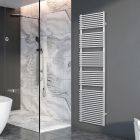 Handdoekverwarmer met gemengd systeem en stalen structuur Made in Italy - Siroop Viadurini
