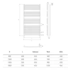 Buisvormige chromen handdoekverwarmer tot 1050 watt Made in Italy - Benji Viadurini