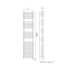 Elektrische handdoekverwarmer met 4 series horizontale elementen Made in Italy - Meringue Viadurini