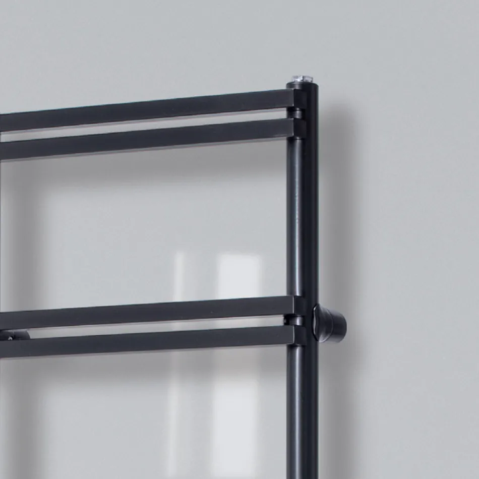 Elektrische handdoekverwarmer met verticale collectoren Made in Italy - Ginger Viadurini