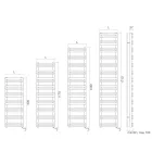 Elektrische handdoekverwarmer met horizontale verwarmingselementen, gemaakt in Italië - Amaretti Viadurini