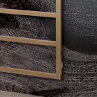 Elektrische handdoekverwarmer met eenvoudige lijnen in staal Made in Italy - Pistache Viadurini