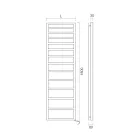 Elektrische handdoekverwarmer met eenvoudige lijnen in staal Made in Italy - Pistache Viadurini