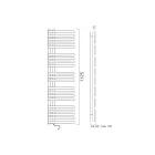 Elektrische handdoekverwarmer van koolstofstaal Made in Italy - Zure kersen Viadurini