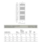 Elektrische handdoekwarmer van staal in verschillende kleuren Gemaakt in Italië - Ibis Viadurini