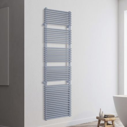 Elektrische handdoekverwarmer van staal met aluminium afwerking, gemaakt in Italië - Brioches Viadurini