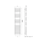 Hydraulische handdoekverwarmer met 4 series horizontale elementen Made in Italy - Meringue Viadurini