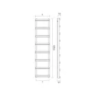 Hydraulische handdoekverwarmer met verticale collectoren Made in Italy - Ginger Viadurini