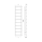 Hydraulische handdoekverwarmer met ronde elementen Made in Italy - Aardbei Viadurini