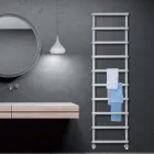 Hydraulische handdoekverwarmer met ronde elementen Made in Italy - Aardbei Viadurini