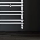 Hydraulische handdoekverwarmer met horizontale elementen Made in Italy - Amaretti Viadurini
