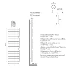 Zwarte koolstofstalen hydraulische handdoekwarmer gemaakt in Italië - Carezza Viadurini