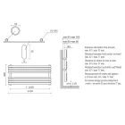 Hydraulische handdoekwarmer in koolstofstaal roest mat gemaakt in Italië - Fiaccole Viadurini