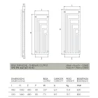 Hydraulische stalen handdoekwarmer met modern design, gemaakt in Italië - Potentia Viadurini