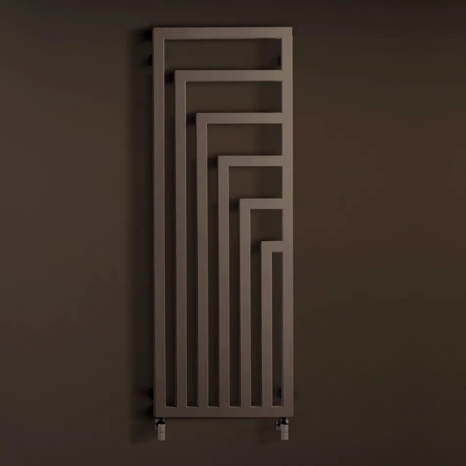 Hydraulische stalen handdoekwarmer met modern design, gemaakt in Italië - Potentia Viadurini