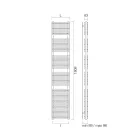 Hydraulische handdoekverwarmer in staal-aluminium afwerking Made in Italy - Brioches Viadurini