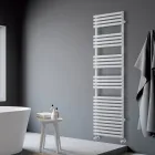 Hydraulische stalen handdoekverwarmer met spierwitte afwerking, gemaakt in Italië - Citroen Viadurini