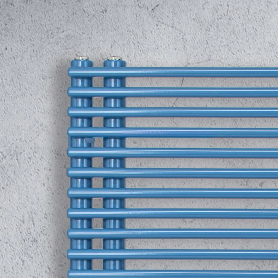 Handdoekwarmer van koolstofstaal met elektrisch systeem - Pinda's Viadurini