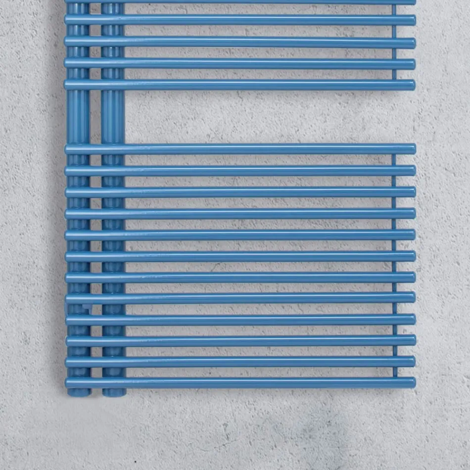 Handdoekwarmer van koolstofstaal met elektrisch systeem - Pinda's Viadurini