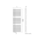 Handdoekwarmer van koolstofstaal met elektrisch systeem - Pinda's Viadurini