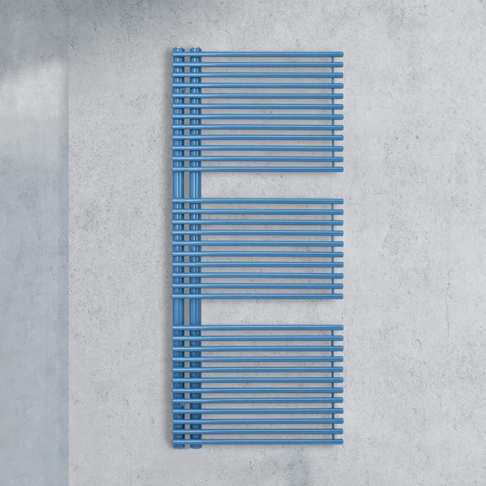 Handdoekwarmer van koolstofstaal met elektrisch systeem - Pinda's Viadurini