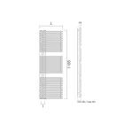 Handdoekverwarmer van koolstofstaal met gemengd systeem - Pinda's Viadurini