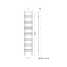 Stalen handdoekverwarmer met hydraulisch systeem Made in Italy - Rum Viadurini