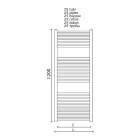 Roestvrijstalen design wandgemonteerde handdoekverwarmer voor badkamer, 2 maten 391 W - Italo Viadurini