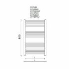Roestvrijstalen design wandgemonteerde handdoekverwarmer voor badkamer, 2 maten 391 W - Italo Viadurini