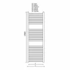 Roestvrijstalen design wandgemonteerde handdoekverwarmer voor badkamer, 2 maten 391 W - Italo Viadurini