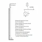 Roestvrijstalen design wandgemonteerde handdoekverwarmer voor badkamer, 2 maten 391 W - Italo Viadurini