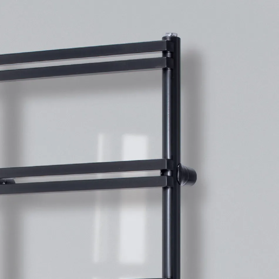 Gemengde handdoekverwarmer met verticale spruitstukken Made in Italy - Ginger Viadurini