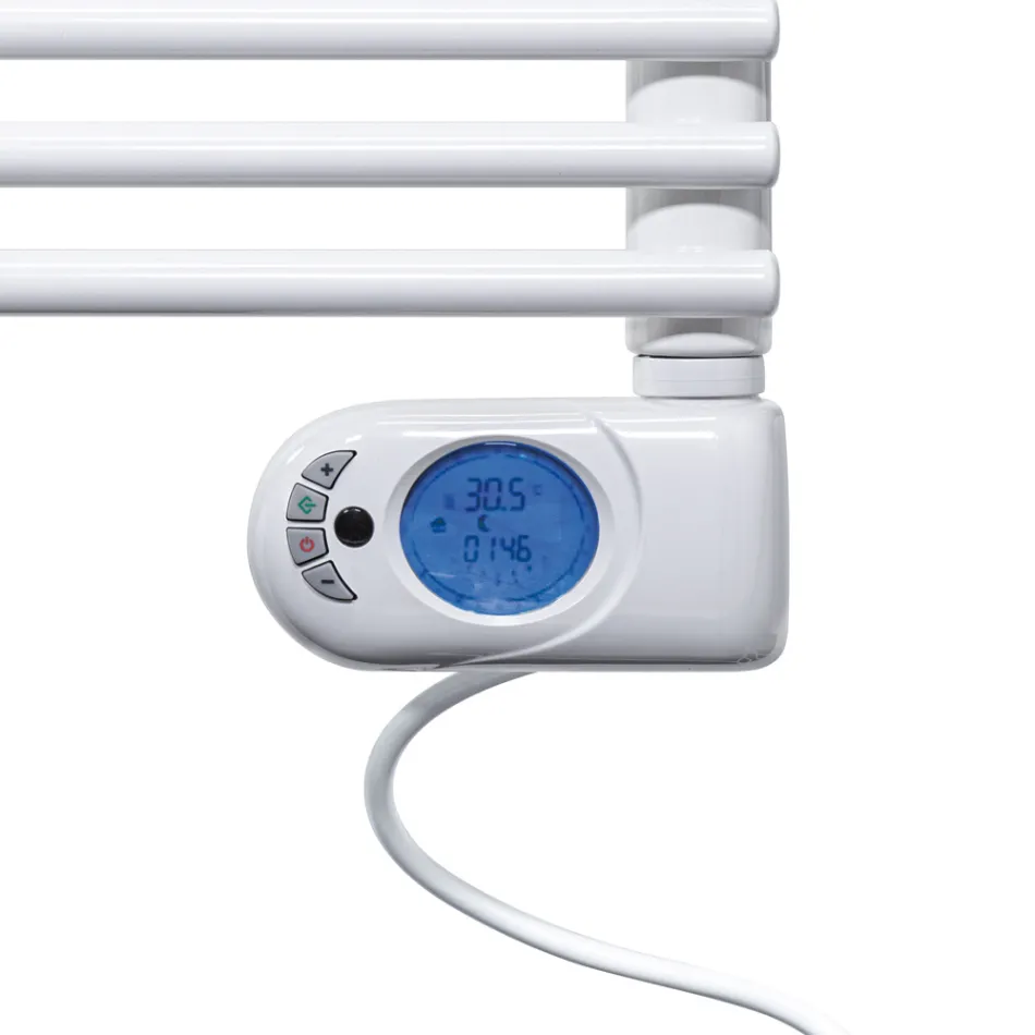 Amaretti handdoekverwarmer met gemengde kleuren en horizontale elementen, gemaakt in Italië. Viadurini