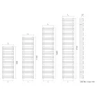 Amaretti handdoekverwarmer met gemengde kleuren en horizontale elementen, gemaakt in Italië. Viadurini